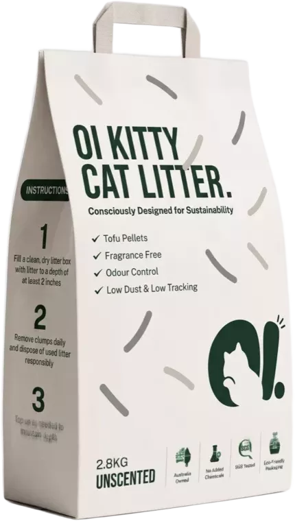OI Kitty plant-based tofu cat litter, 2.8kg unscented