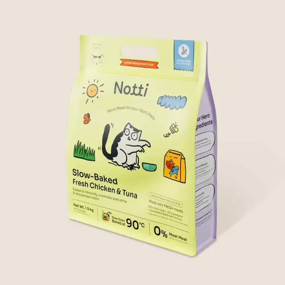 Notti Slow-Baked Fresh Chicken & Tuna cat kibble